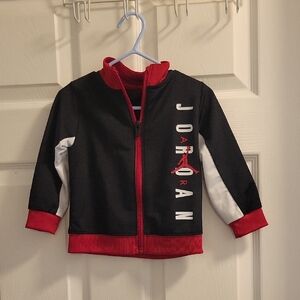 Jordan Kids' Black and Red Zip-Up Jacket